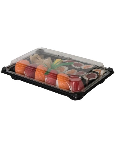 ▷ Bandeja Para Sushi Biodegradável + Tampa - Envio Gratuito 24h.