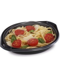 Embalagem para Comida de Plástico Redonda Preta 500 cc - Envio em 24h.