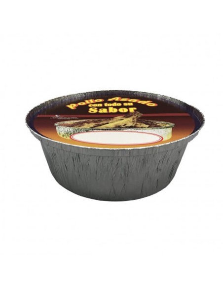 ▷ Envase para Pollo Asado Desechable 1900 cc con Tapa.