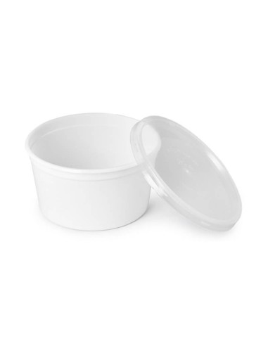 ▷ Recipiente Branco com Fecho Hermético 500 cc com Tampa - Envio 24h.