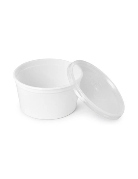 ▷ Recipiente Branco com Fecho Hermético 500 cc com Tampa - Envio 24h.