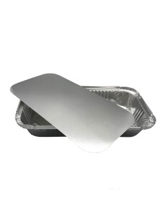 ▷ Bandeja de Alumínio para Alimentos 1820 cc com Tampa - Entrega em 24h.