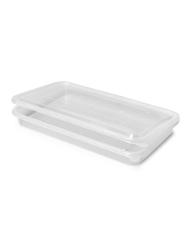 ▷ Embalagem retangular de plástico 500 cc - Envio em 24h.
