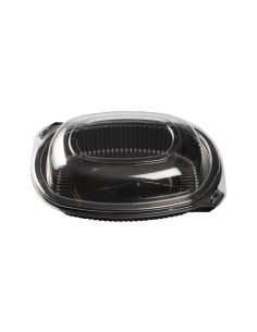 ✅ Envase de Plástico para Microondas Negro + Tapa - Envío Gratuito 24h.