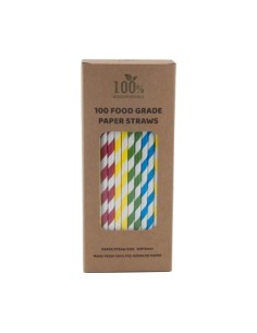 ▷ Palhinhas de Papel Biodegradáveis Coloridas - Envio Gratuito 24h.