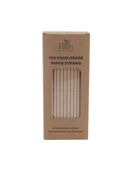 ▷ Palhinha de Papel Kraft Biodegradável - Envio Gratuito 24h.