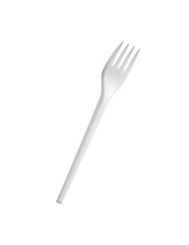 ▷ Tenedor Biodegradable Blanco CPLA - Envío 24h.