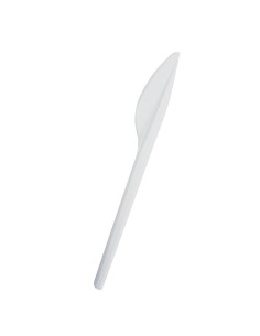 ▷ Faca Biodegradável Branca CPLA - Entrega 24h.