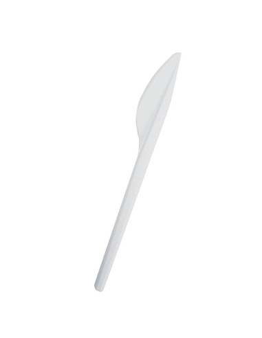 ▷ Cuchillo Biodegradable Blanco CPLA - Envío 24h.