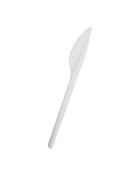 ▷ Cuchillo Biodegradable Blanco CPLA - Envío 24h.