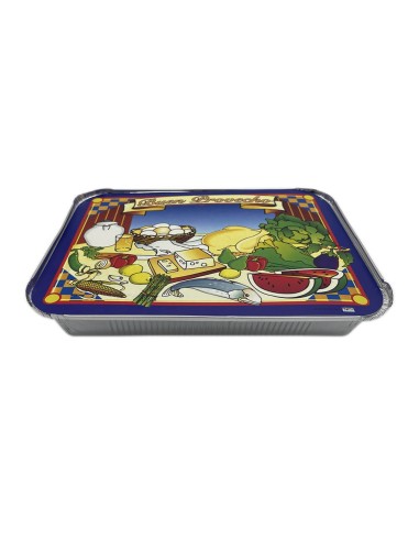 Bandeja de Alumínio de Uso Único 2200 cc + Tampa - Envio 24h.