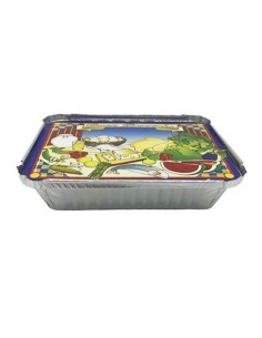 ▷ Pack Envase de Aluminio Rectangular 980 cc + Tapa - Envío 24h.