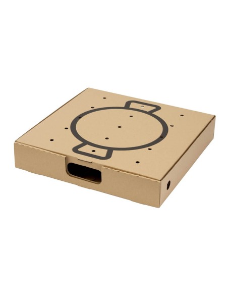 ✅ Caja Marrón para Transportar Paellas 40x40 cm - Envío Gratuito 24h.