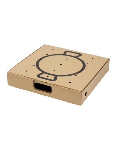 ✅ Caja Marrón para Transportar Paellas 60x60 cm - Envío Gratuito 24h.