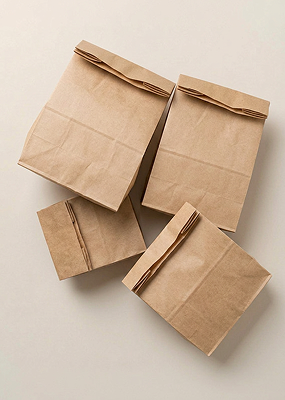 Sacos de papel sem asas
