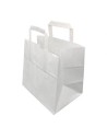 Bolsas de papel blancas con asas